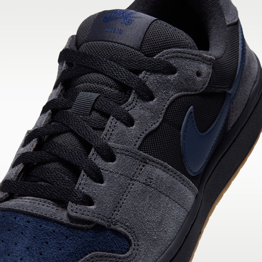 Nike SB Code 58 Skate Shoes - Dark Smoke Grey/Black/Gum Light Brown/Blue Eclipse - Image 7