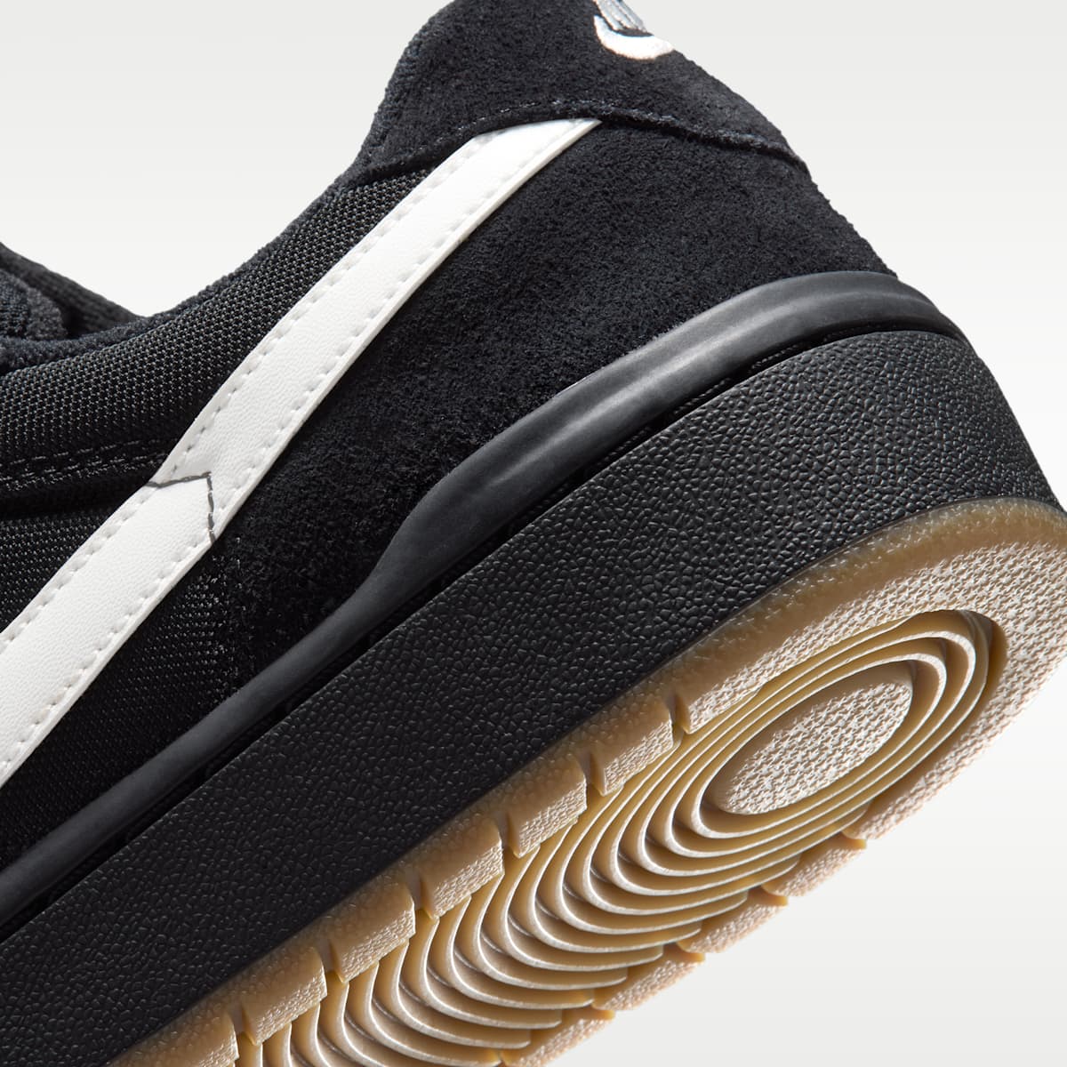 Nike SB Code 58 Skate Shoes - Black/Black/Gum Light Brown/Summit White - Image 8
