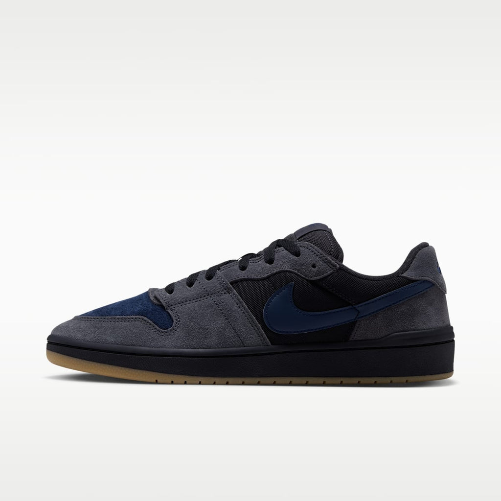 Nike SB Code 58 Skate Shoes - Dark Smoke Grey/Black/Gum Light Brown/Blue Eclipse - Image 1
