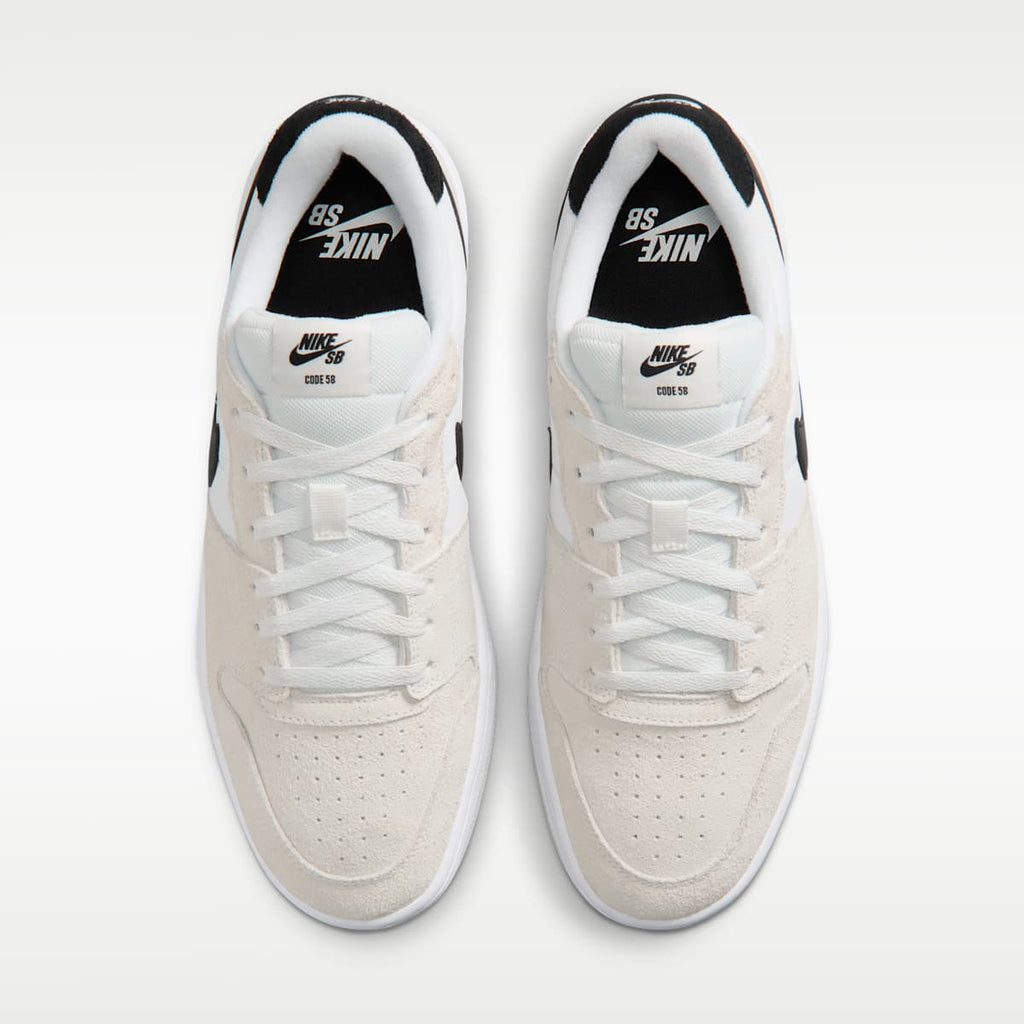 Nike SB Code 58 Skate Shoes - White/Summit White/Black/Black - Image 4