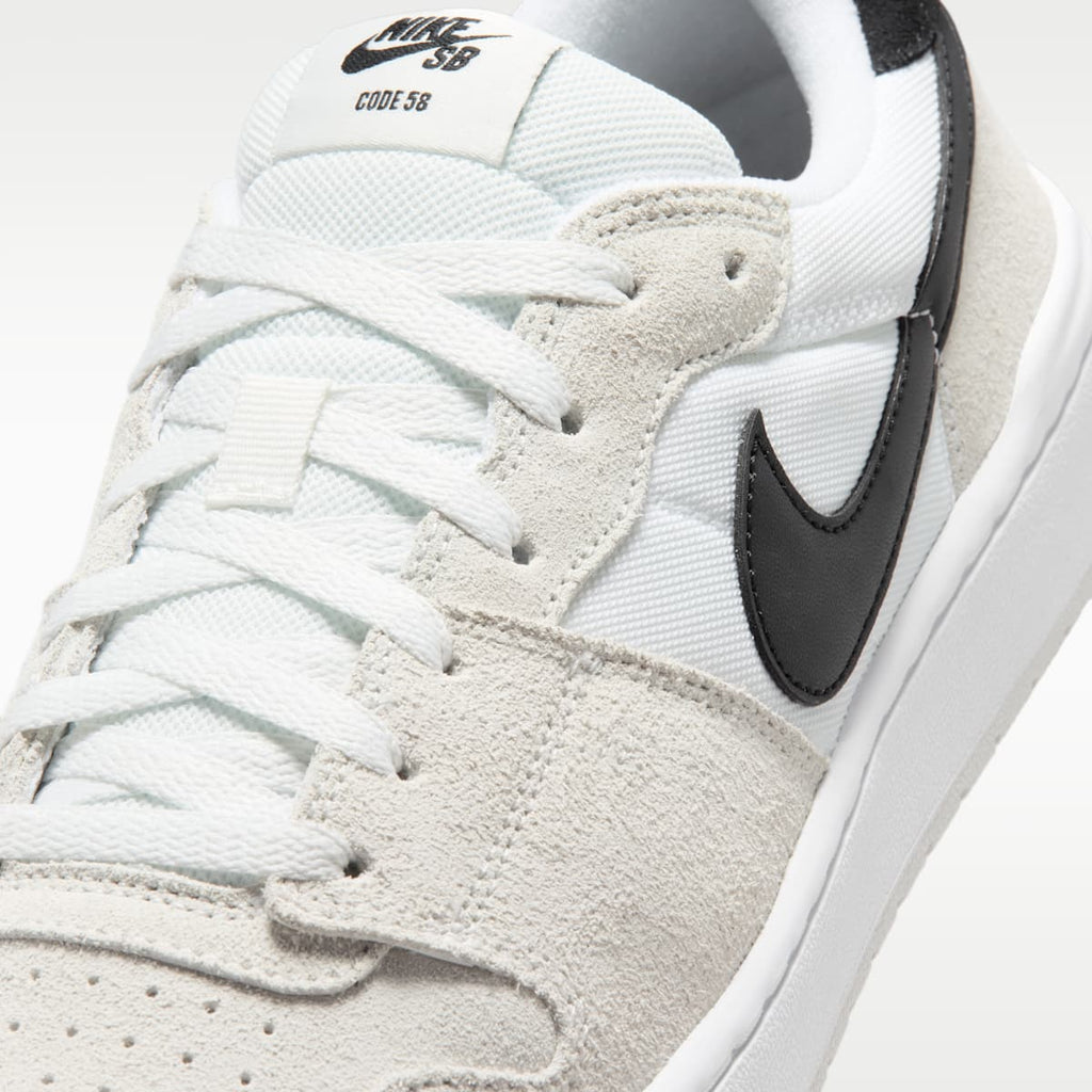 Nike SB Code 58 Skate Shoes - White/Summit White/Black/Black - Image 7