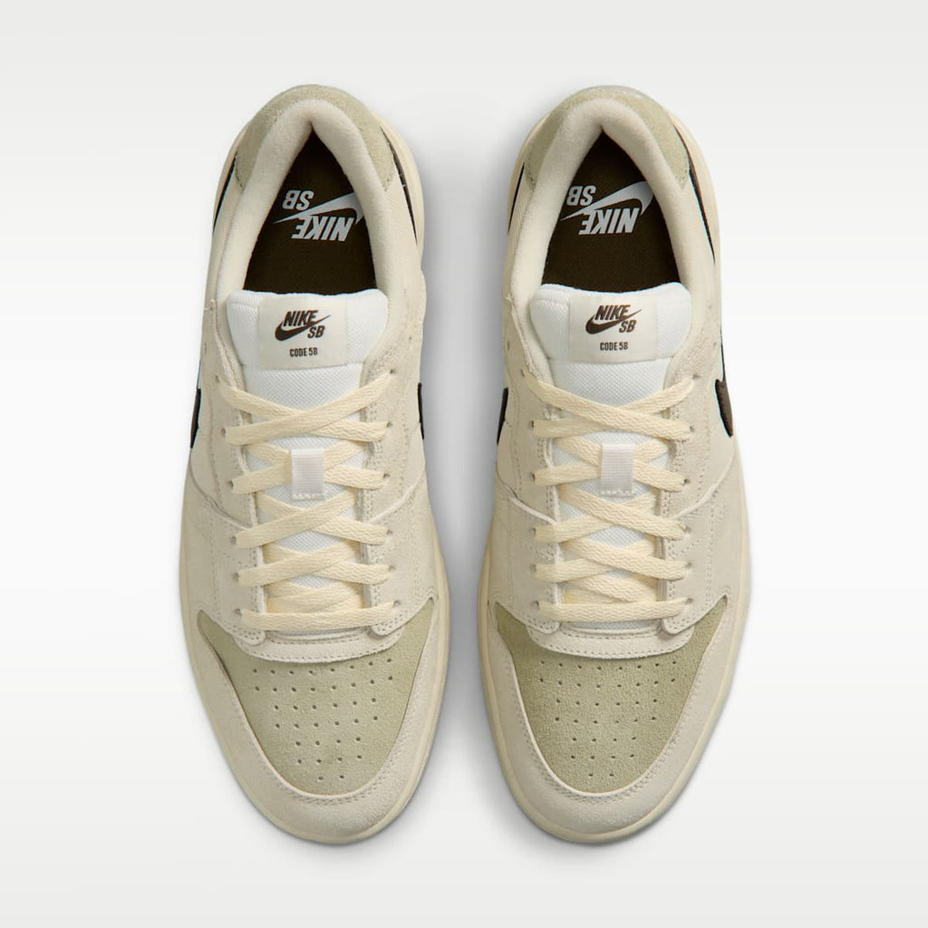 Nike SB Code 58 Skate Shoes - Pale Ivory/Light Khaki/Muslin/Dark Hazel - Image 4
