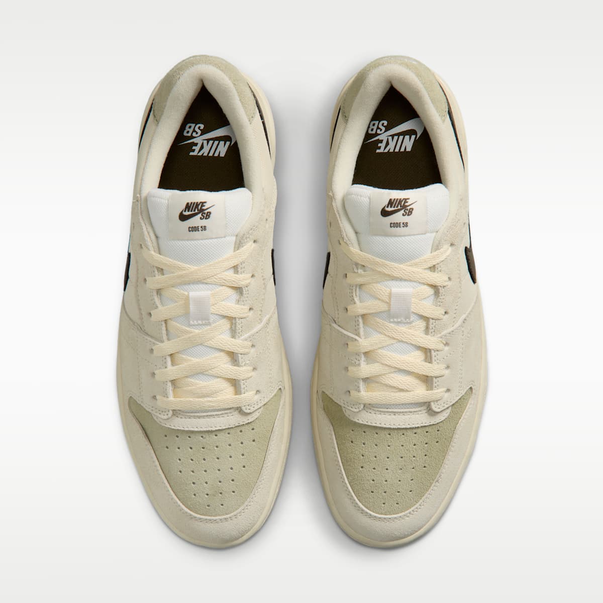 Nike SB Code 58 Skate Shoes - Pale Ivory/Light Khaki/Muslin/Dark Hazel - Image 4