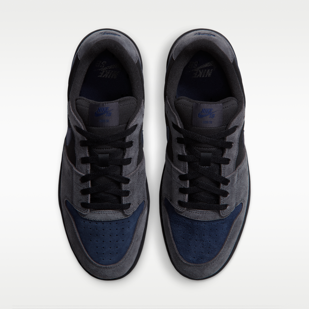 Women's Nike SB Code 58 Skate Shoes - Dark Smoke Grey/Black/Gum Light Brown/Blue Eclipse