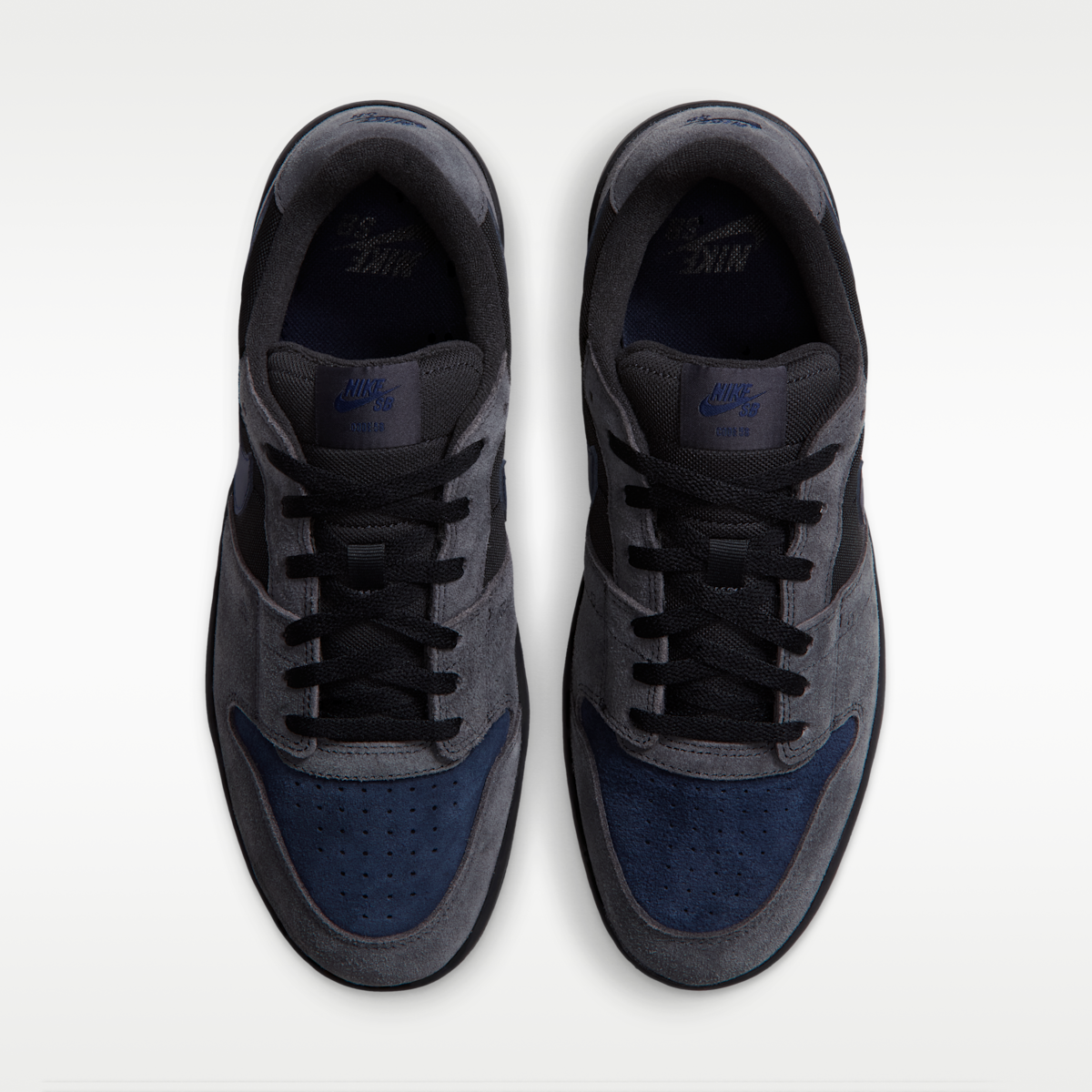 Women's Nike SB Code 58 Skate Shoes - Dark Smoke Grey/Black/Gum Light Brown/Blue Eclipse