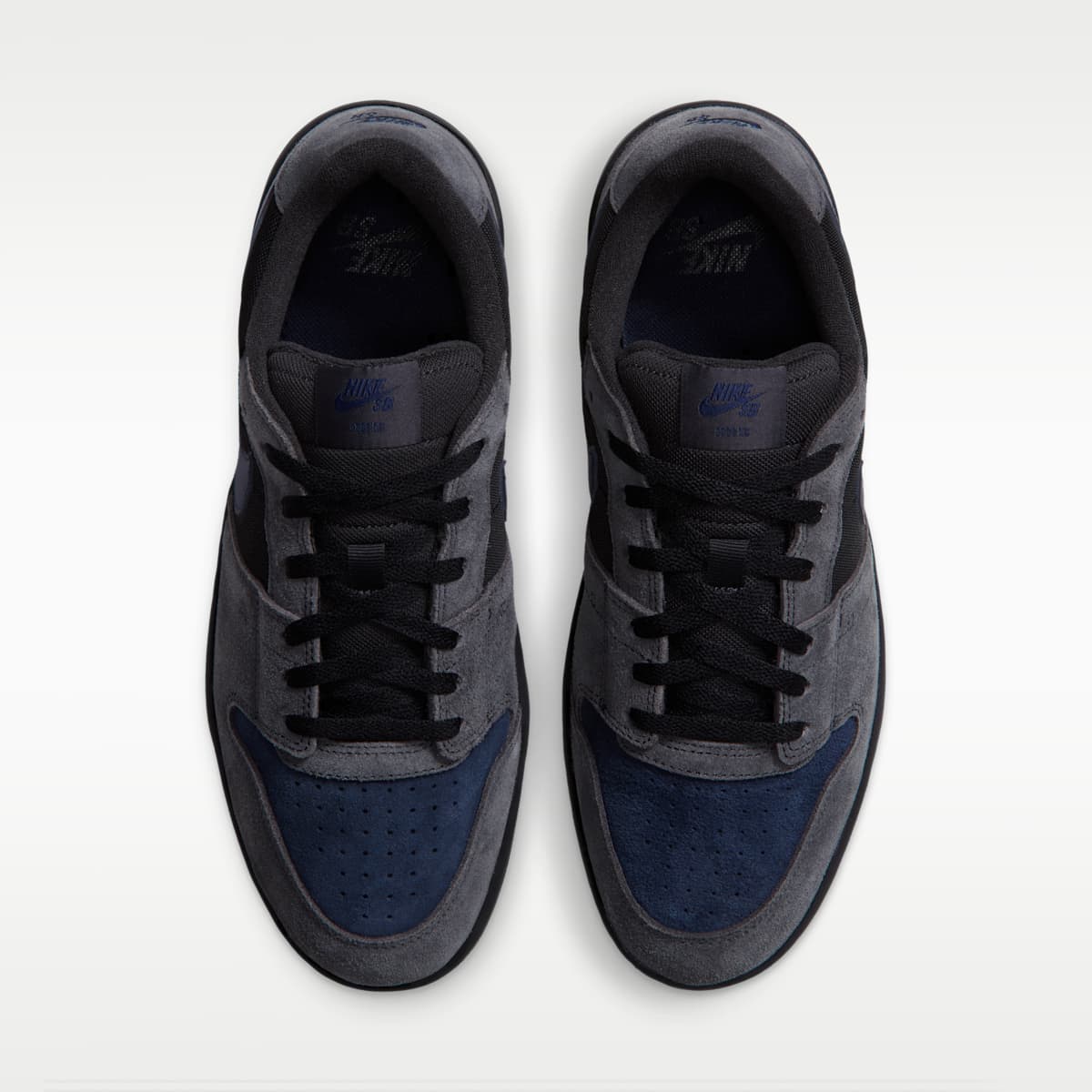 Nike SB Code 58 Skate Shoes - Dark Smoke Grey/Black/Gum Light Brown/Blue Eclipse - Image 4