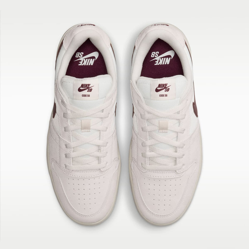Nike SB Code 58 Skate Shoes - Summit White/Phantom/Gum Light Brown/Mystic Dates - Image 4