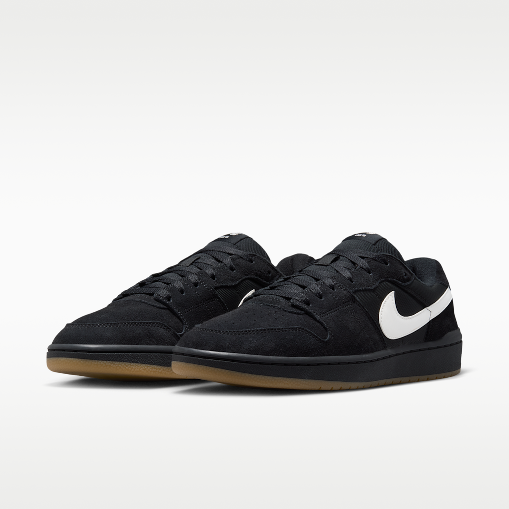 Women's Nike SB Code 58 Skate Shoes - Black/Black/Gum Light Brown/Summit White