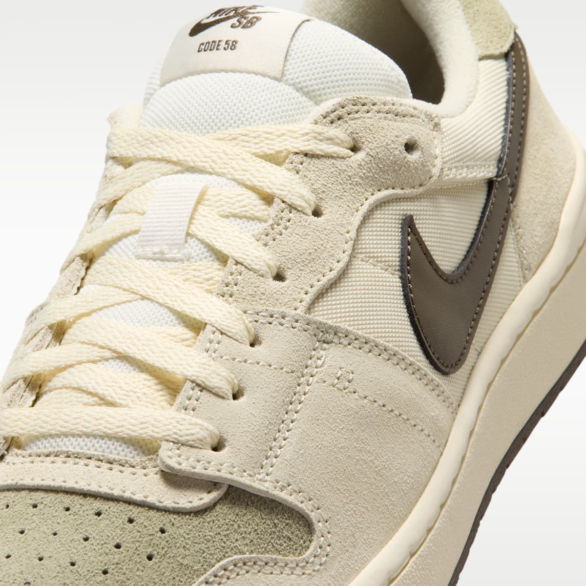 Nike SB Code 58 Skate Shoes - Pale Ivory/Light Khaki/Muslin/Dark Hazel - Image 7