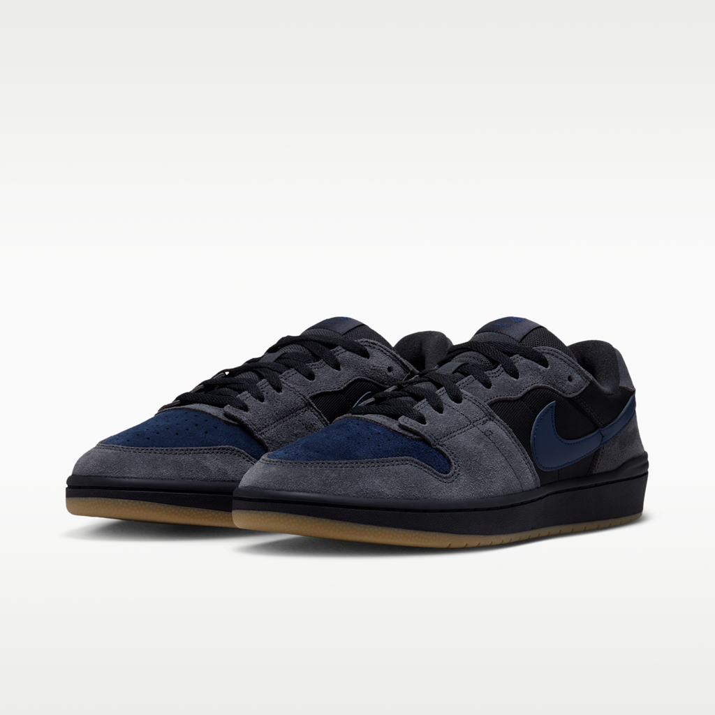 Women's Nike SB Code 58 Skate Shoes - Dark Smoke Grey/Black/Gum Light Brown/Blue Eclipse