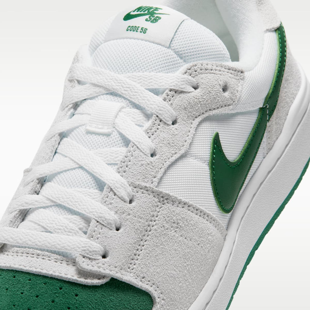 Nike SB Code 58 Skate Shoes - White/Summit White/Pine Green/Pine Green - Image 7