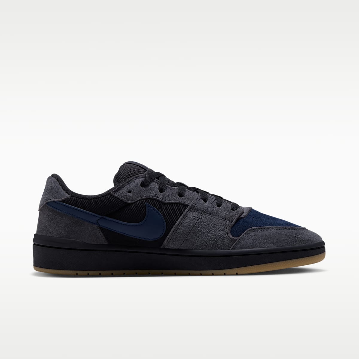 Nike SB Code 58 Skate Shoes - Dark Smoke Grey/Black/Gum Light Brown/Blue Eclipse - Image 3