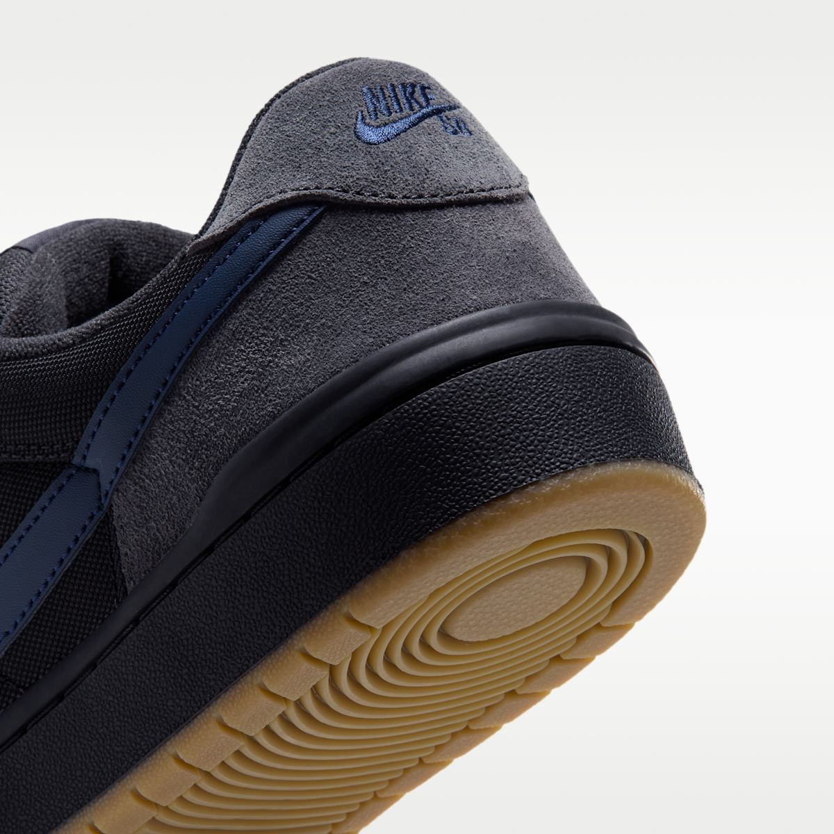 Women's Nike SB Code 58 Skate Shoes - Dark Smoke Grey/Black/Gum Light Brown/Blue Eclipse
