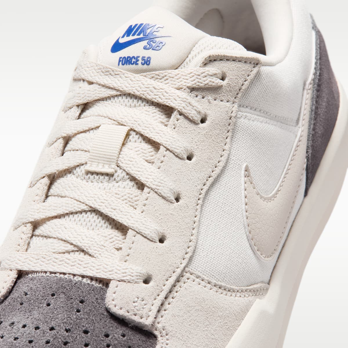Nike SB Force 58 Skate Shoes - Phantom/Pencil Point/Old Royal/Light Orewood Brown - Image 7