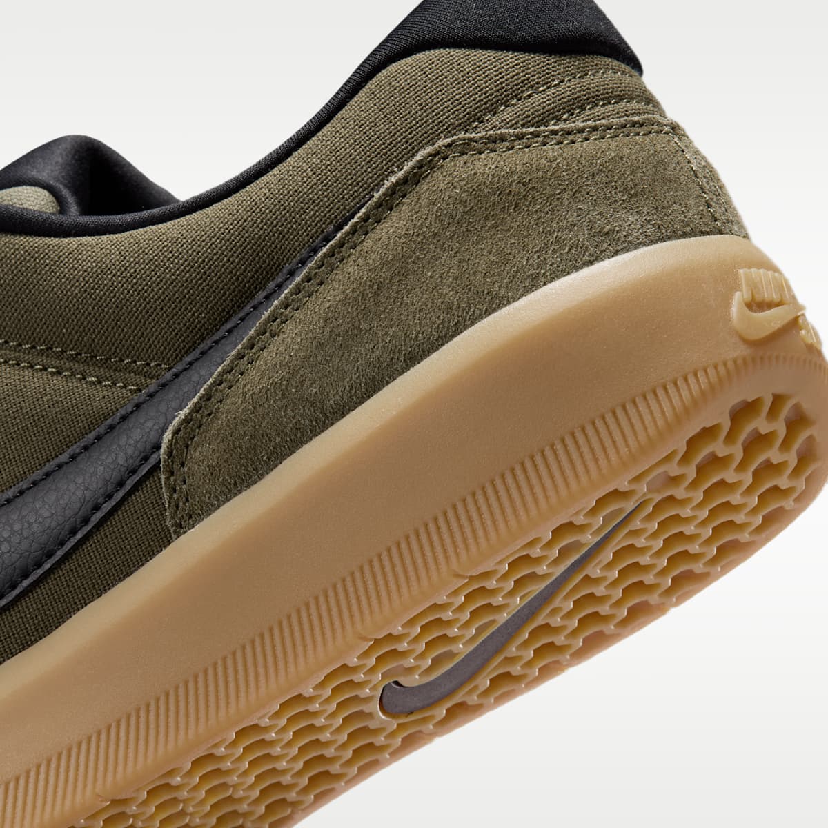 Nike SB Force 58 Skate Shoes - Medium Olive/Medium Olive/Gum Light Brown/Black - Image 8