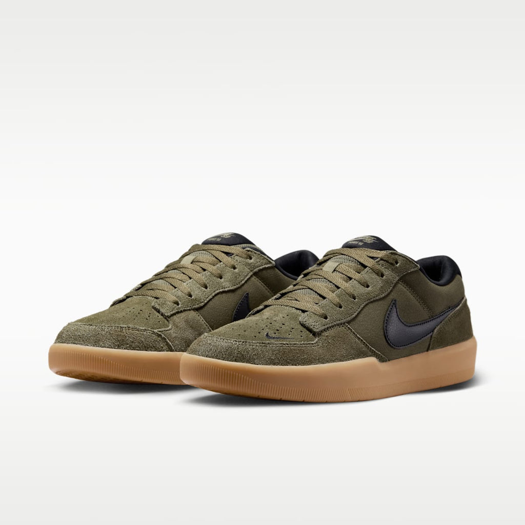 Nike SB Force 58 Skate Shoes - Medium Olive/Medium Olive/Gum Light Brown/Black - Image 5
