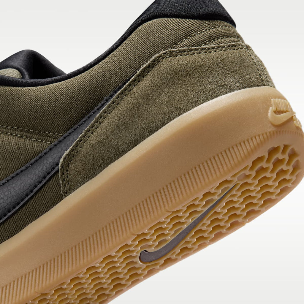Women's Nike SB Force 58 Skate Shoes - Medium Olive/Medium Olive/Gum Light Brown/Black