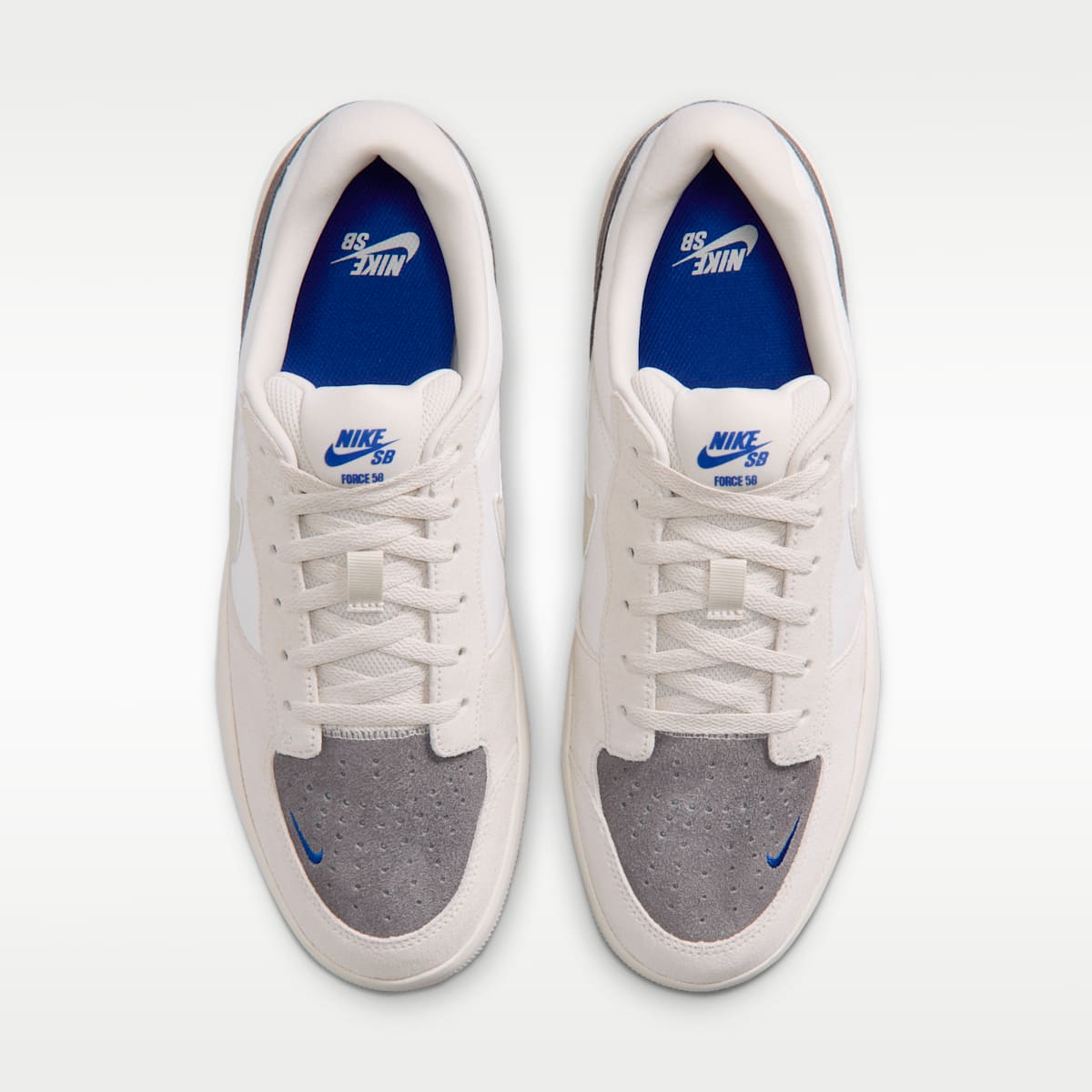 Nike SB Force 58 Skate Shoes - Phantom/Pencil Point/Old Royal/Light Orewood Brown - Image 4