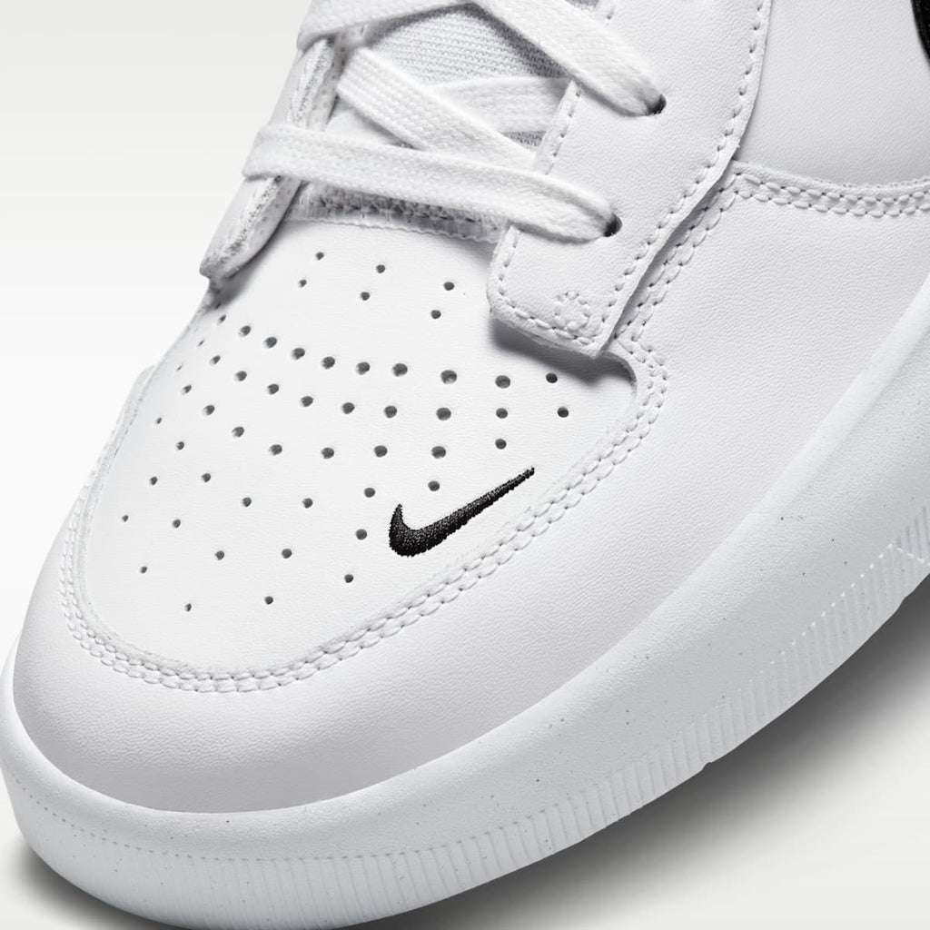 Nike SB Force 58 Premium Skate Shoes - White/White/White/Black - Image 7