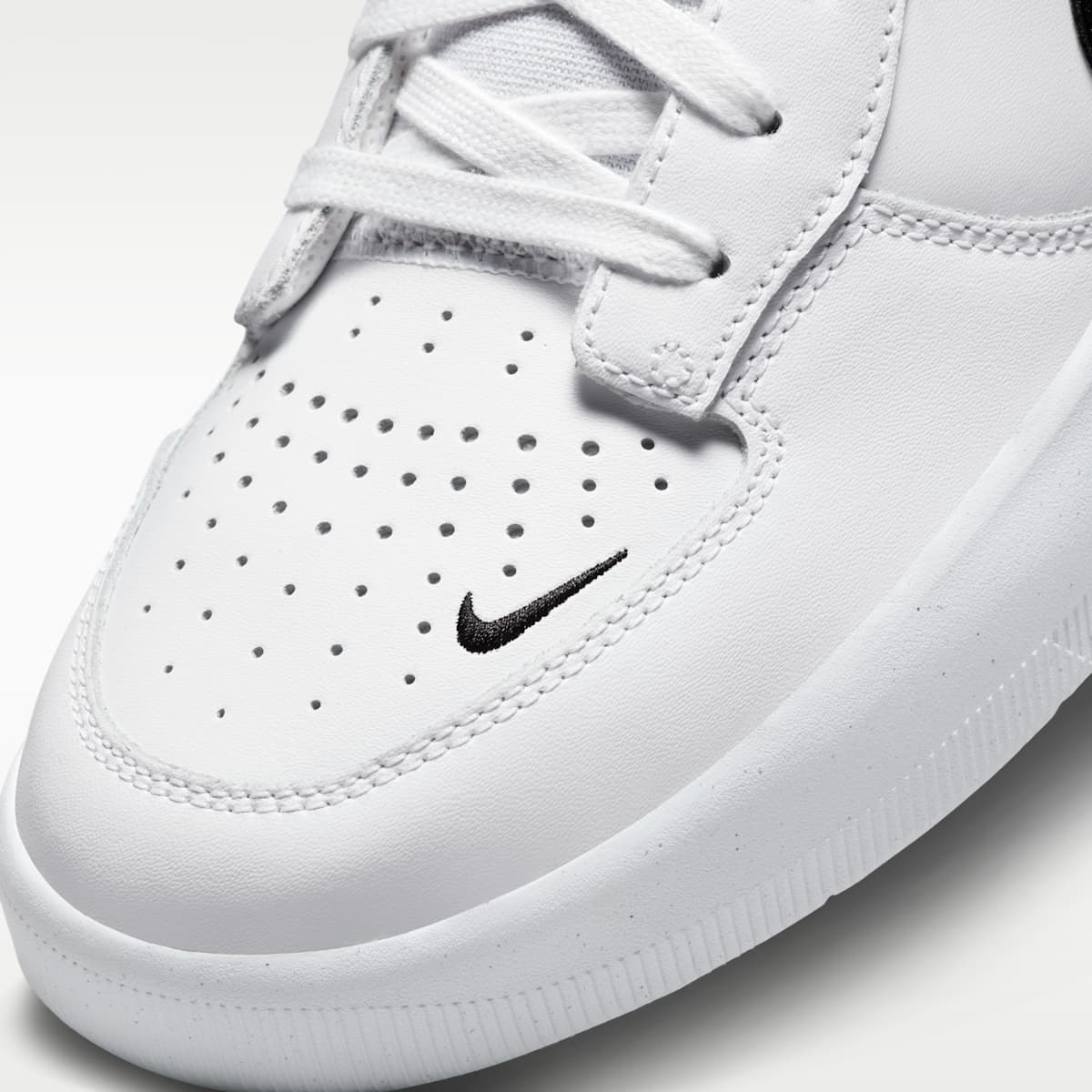 Nike SB Force 58 Premium Skate Shoes - White/White/White/Black - Image 7