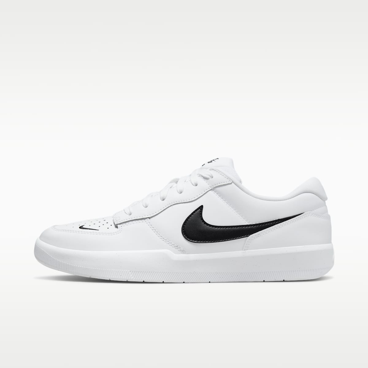 Nike SB Force 58 Premium Skate Shoes - White/White/White/Black - Image 1