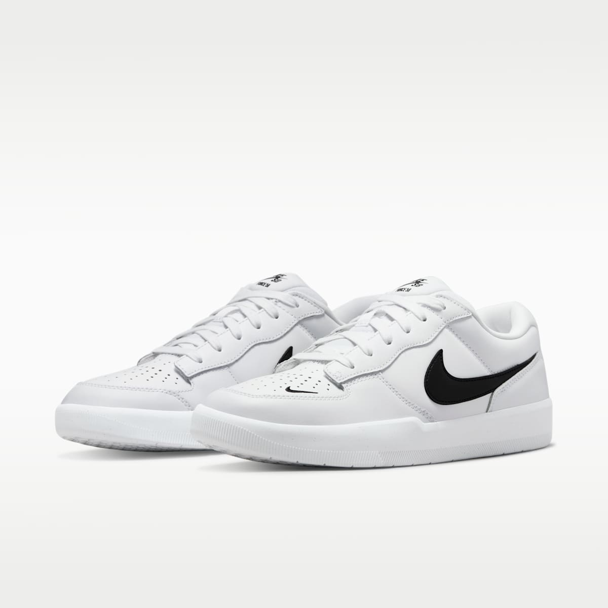 Nike SB Force 58 Premium Skate Shoes - White/White/White/Black - Image 5