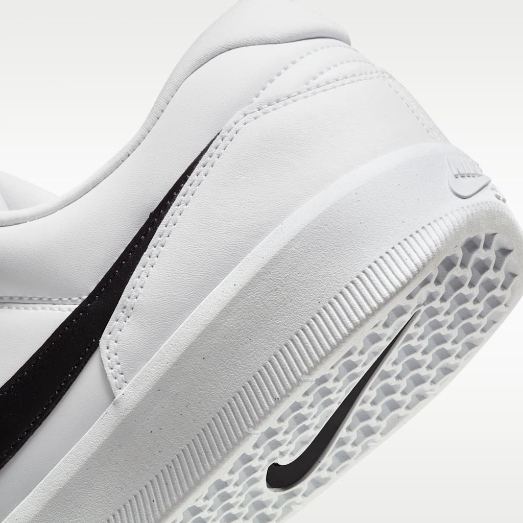 Nike SB Force 58 Premium Skate Shoes - White/White/White/Black - Image 8