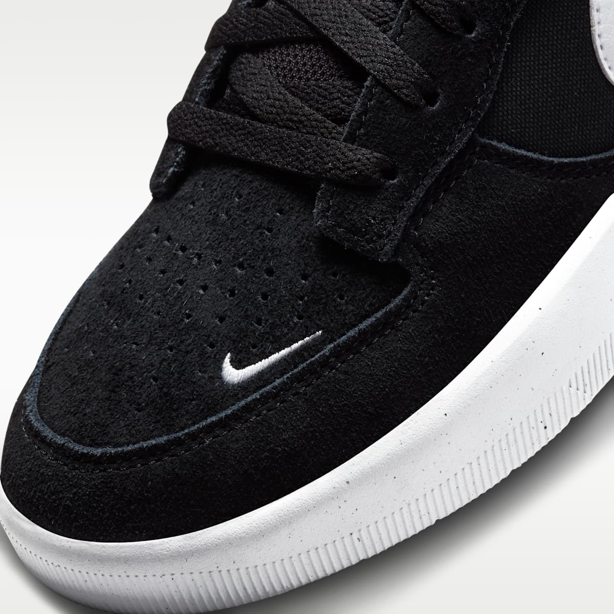Women's Nike SB Force 58 Skate Shoe - Black/Black/White