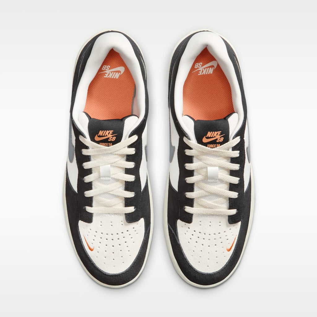 Nike SB Force 58 Skate Shoes - Black/Summit White/Sail/Cool Grey - Image 4
