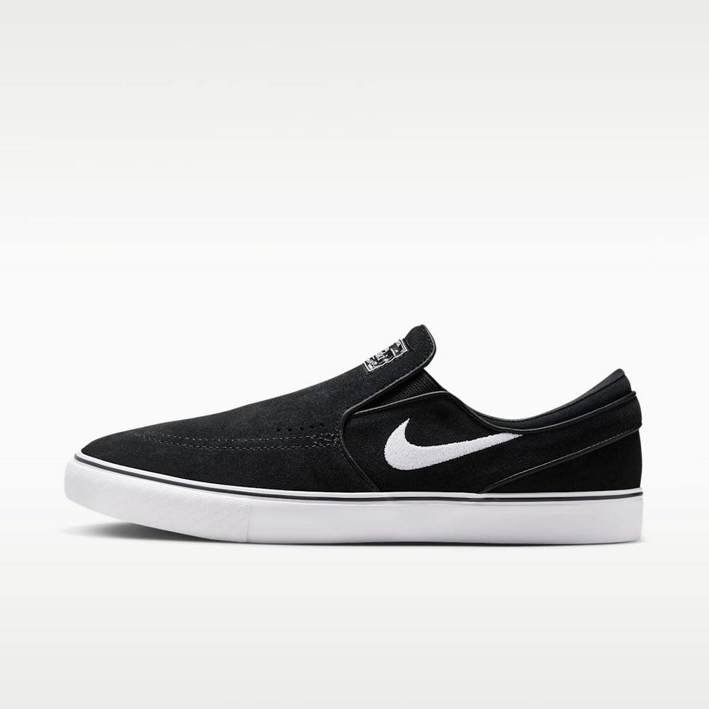 Nike SB Janoski+ Slip Skate Shoes - Black/Black/Black/White - Image 1