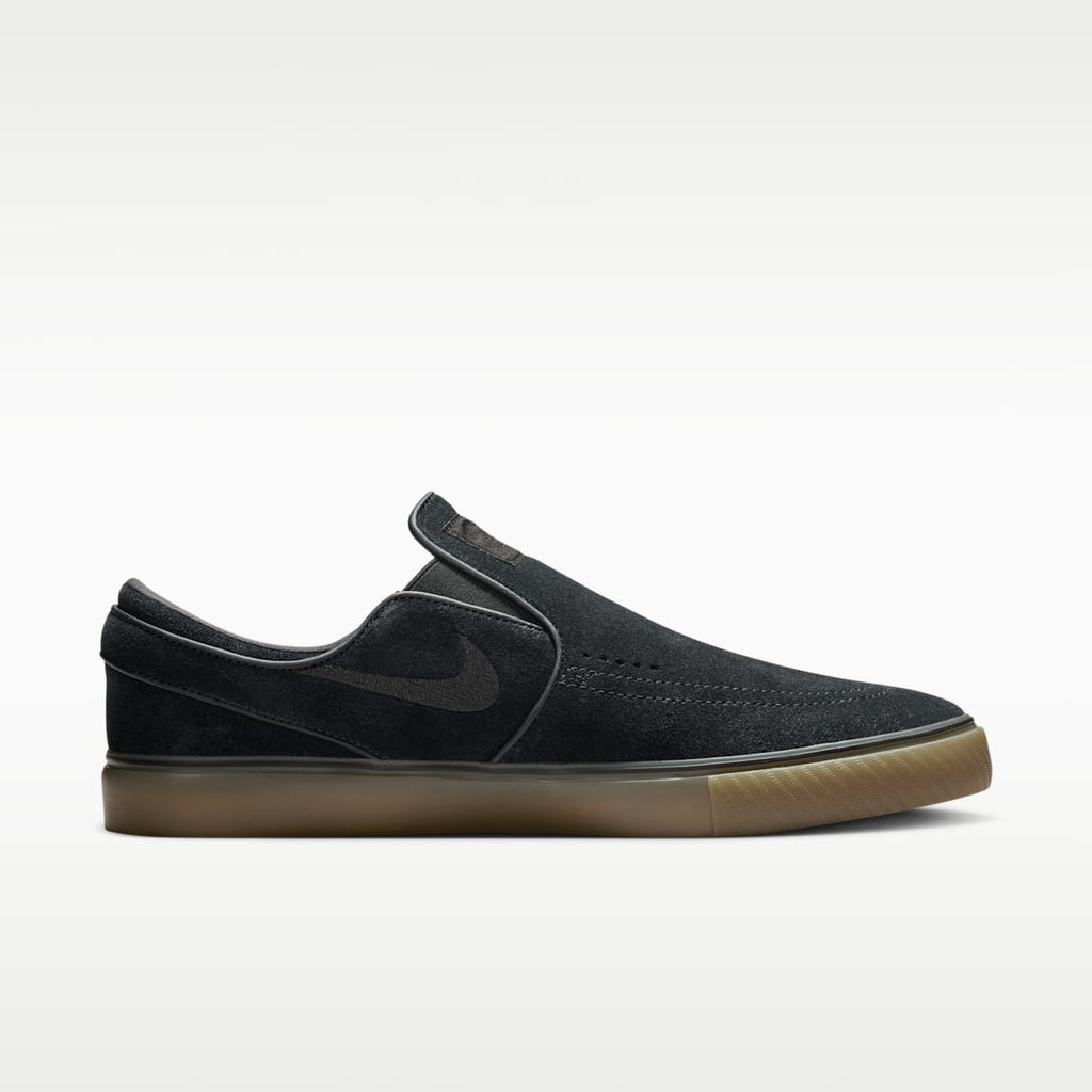 Nike SB Janoski+ Slip Skate Shoes - Black/Black/Gum Light Brown/Black - Image 3
