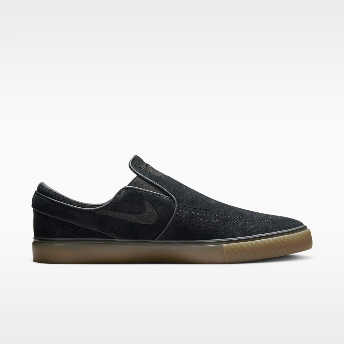 Nike SB Janoski+ Slip Skate Shoes - Black/Black/Gum Light Brown/Black - Image 3
