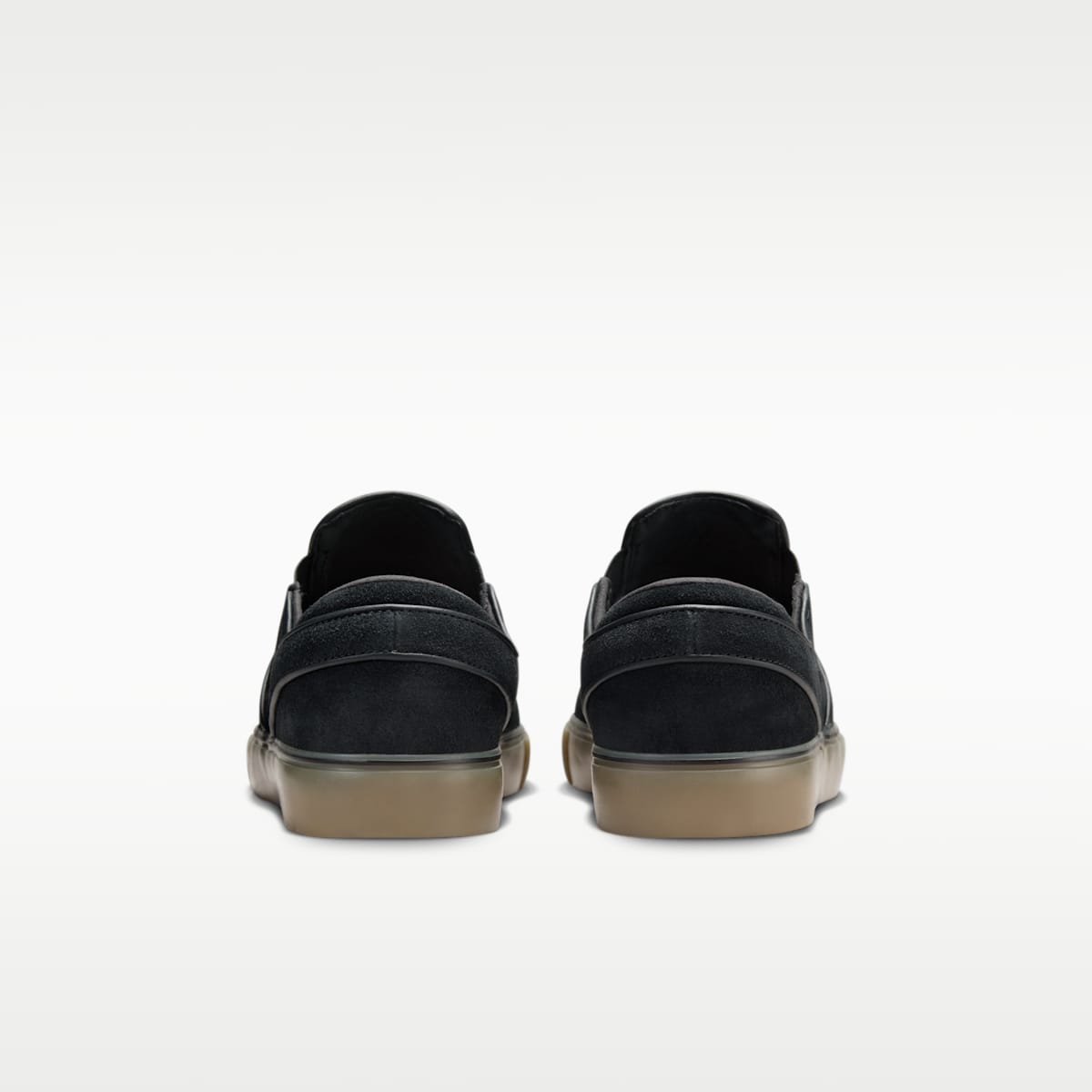 Nike SB Janoski+ Slip Skate Shoes - Black/Black/Gum Light Brown/Black - Image 6