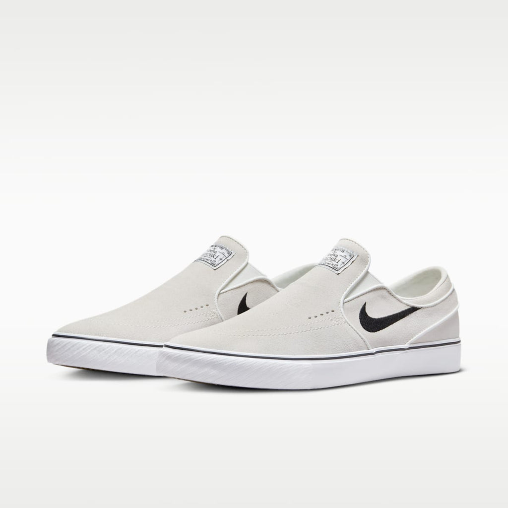 Nike SB Janoski+ Slip Skate Shoes - Summit White/Summit White/White/Black - Image 5