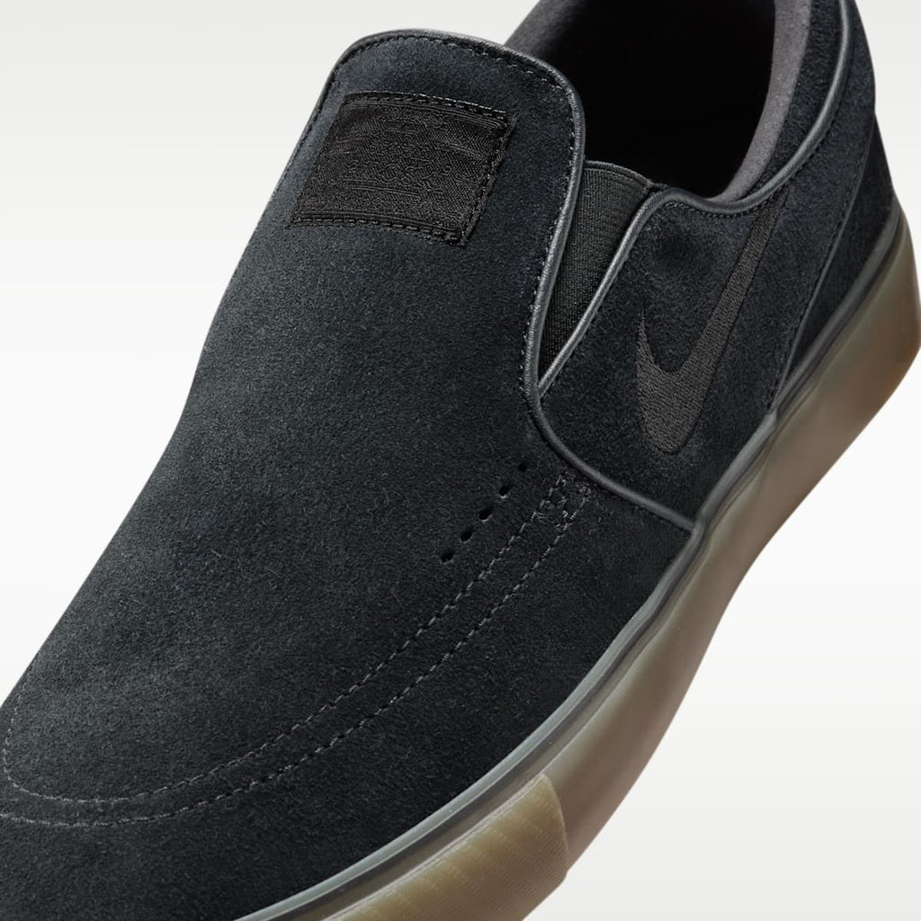 Nike SB Janoski+ Slip Skate Shoes - Black/Black/Gum Light Brown/Black - Image 7