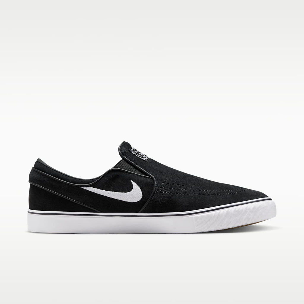 Nike SB Janoski+ Slip Skate Shoes - Black/Black/Black/White - Image 3