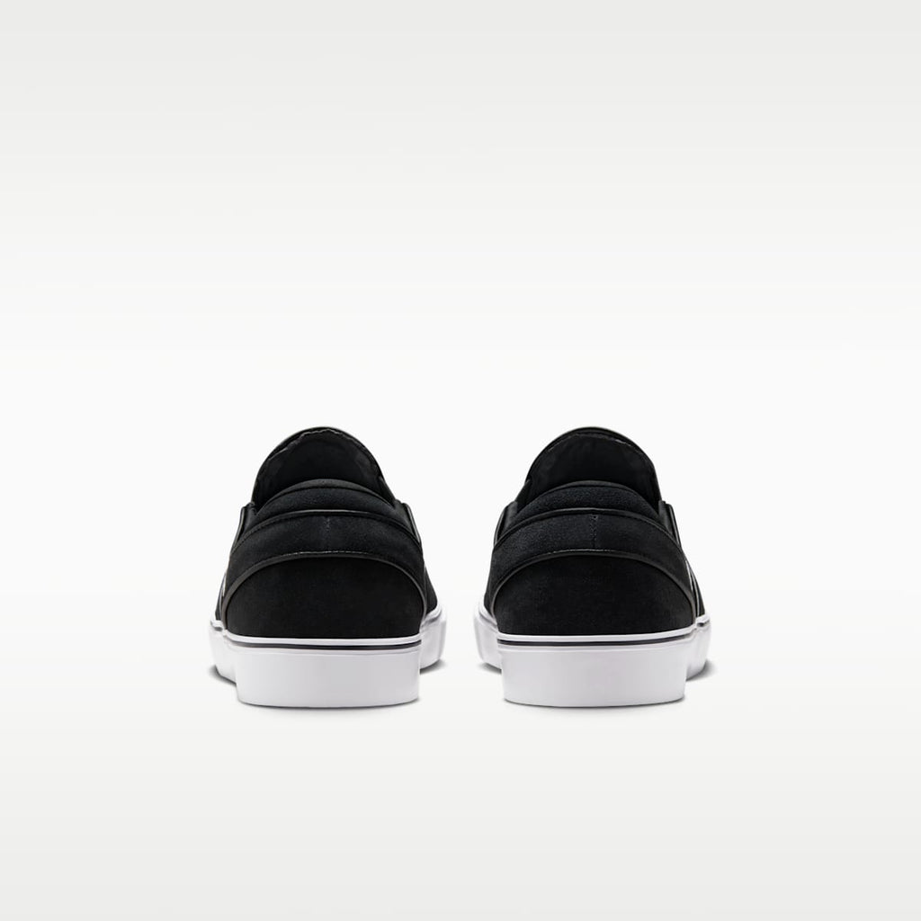 Nike SB Janoski+ Slip Skate Shoes - Black/Black/Black/White - Image 6