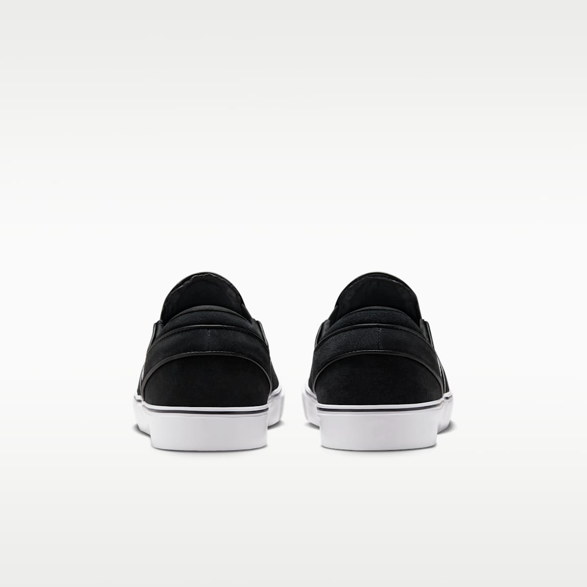 Nike SB Janoski+ Slip Skate Shoes - Black/Black/Black/White - Image 6