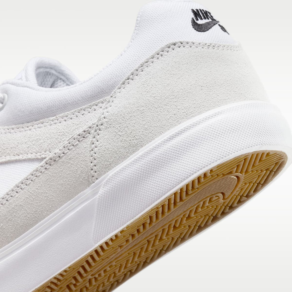 Nike SB Malor Skate Shoes - White/Summit White/Gum Light Brown/Black - Image 8