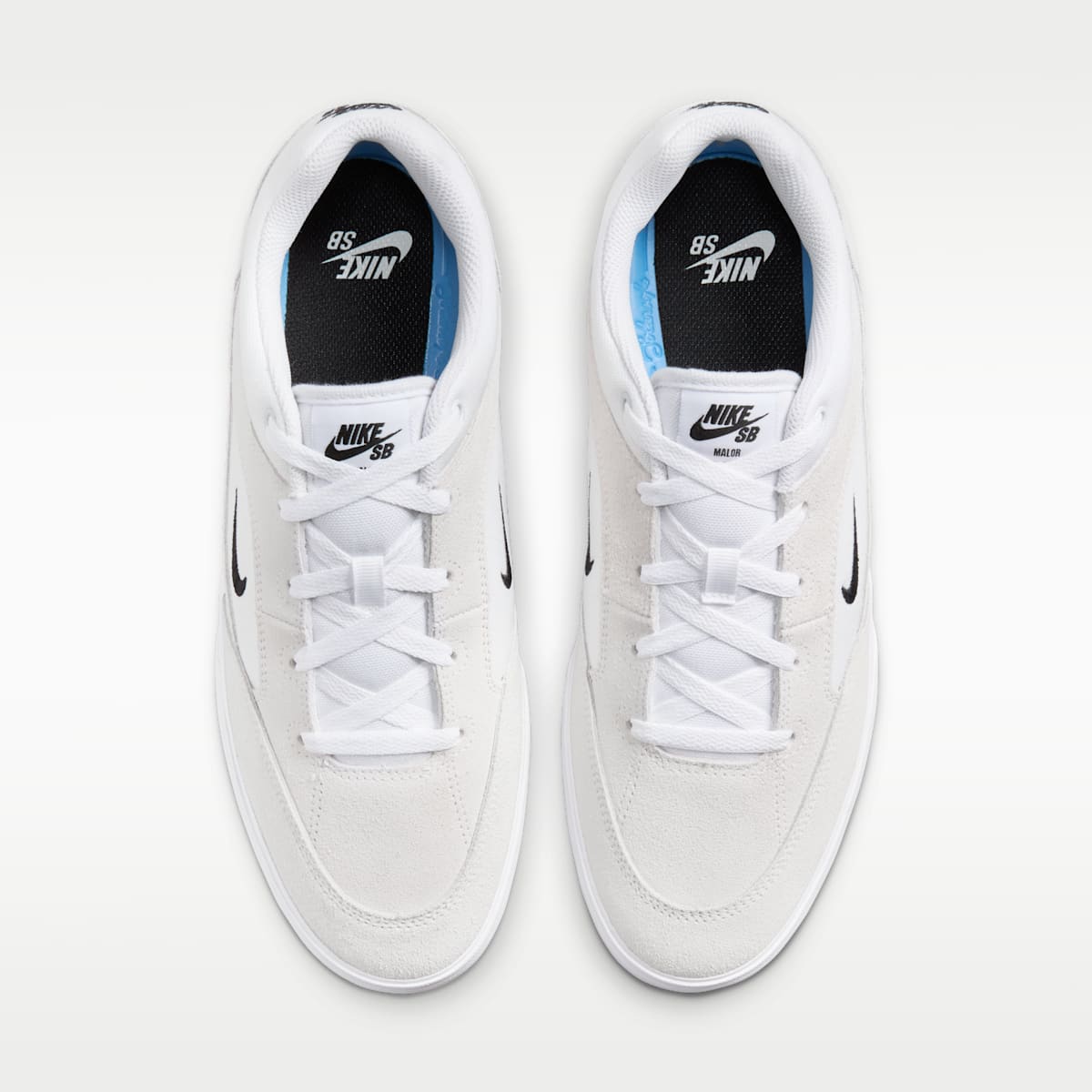 Nike SB Malor Skate Shoes - White/Summit White/Gum Light Brown/Black - Image 4