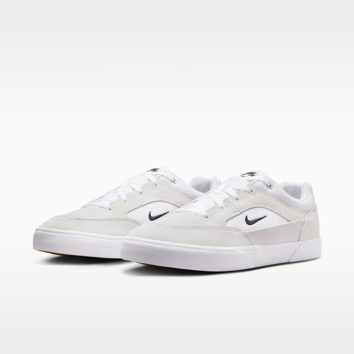 Nike SB Malor Skate Shoes - White/Summit White/Gum Light Brown/Black - Image 5