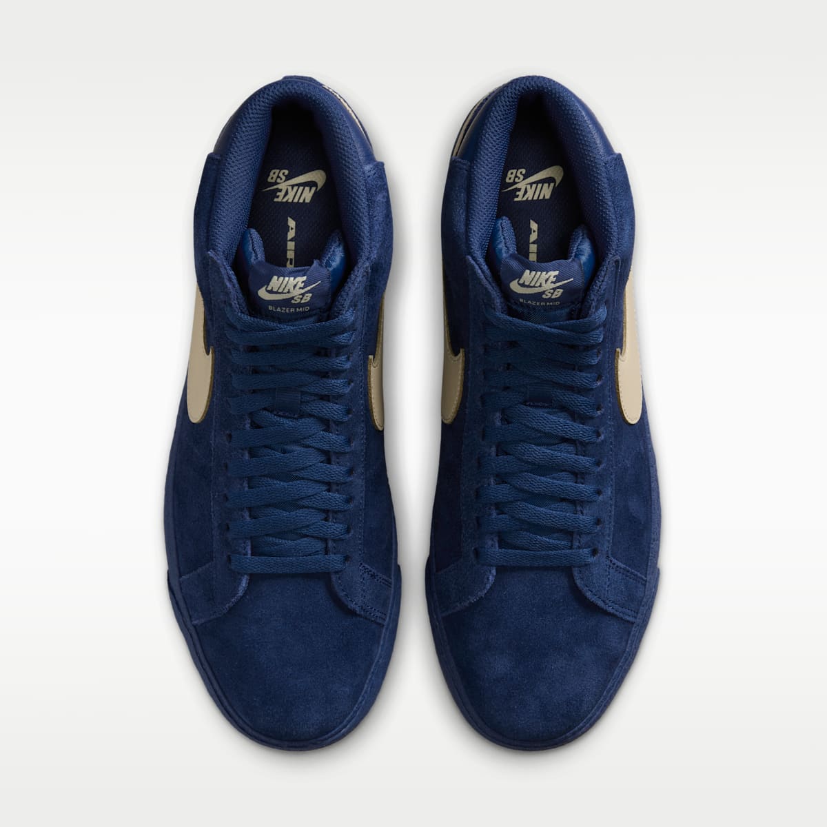 Nike SB Zoom Blazer Mid Skate Shoes - Coastal Blue/Coastal Blue/Pale Yellow - Image 4