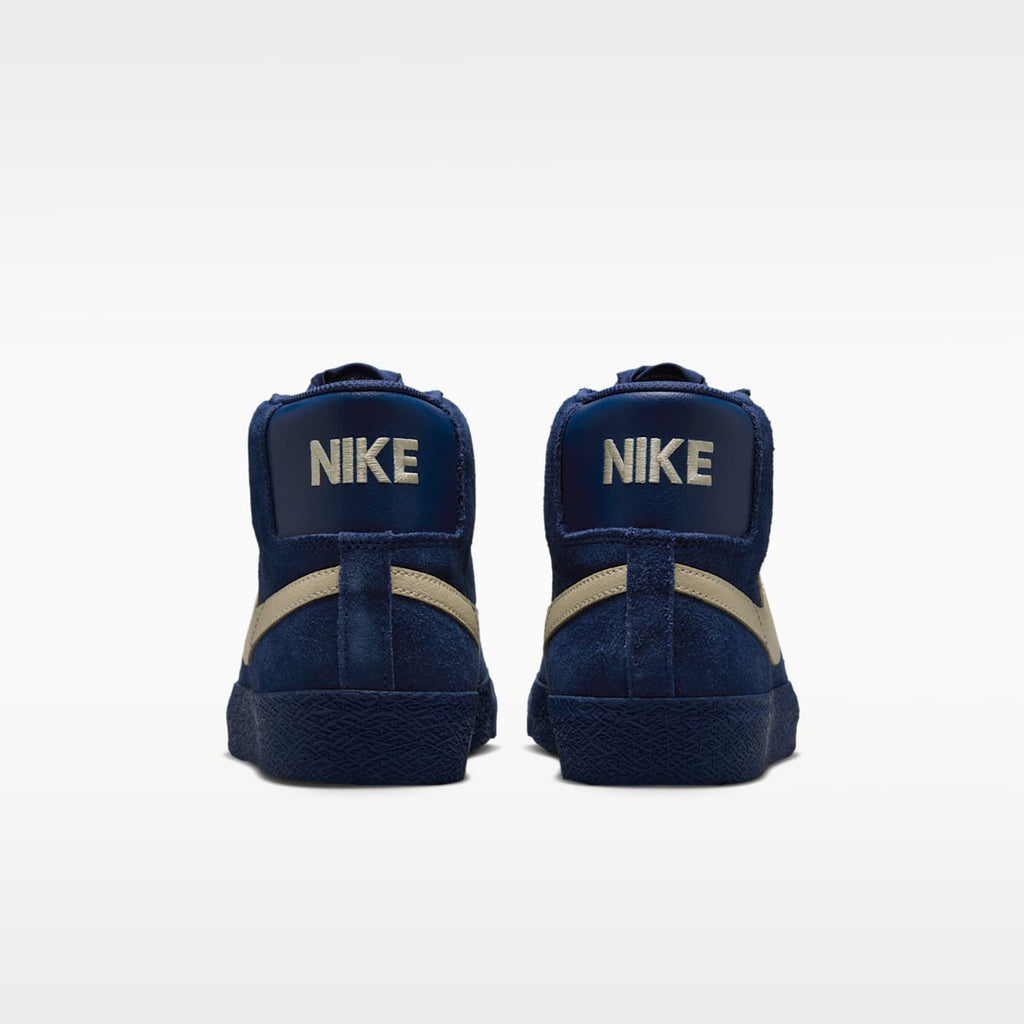 Women's Nike SB Zoom Blazer Mid Skate Shoes - Coastal Blue/Coastal Blue/Pale Yellow