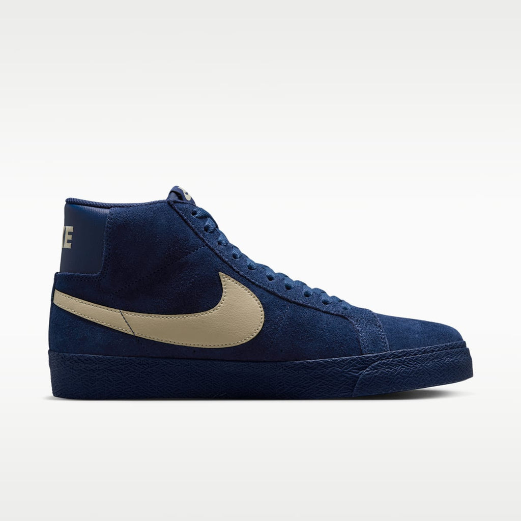 Nike SB Zoom Blazer Mid Skate Shoes - Coastal Blue/Coastal Blue/Pale Yellow - Image 3