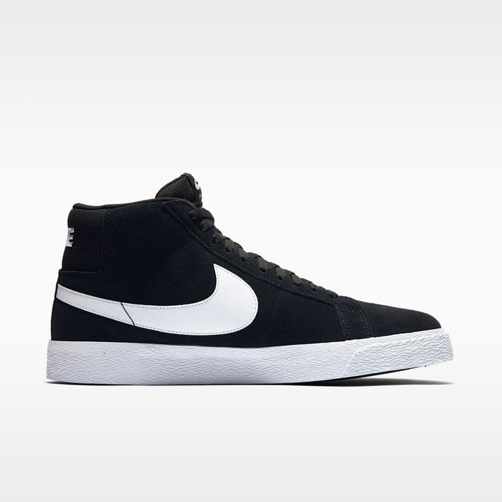 Nike SB Zoom Blazer Mid Skate Shoes - Black/White/White/White - Image 3