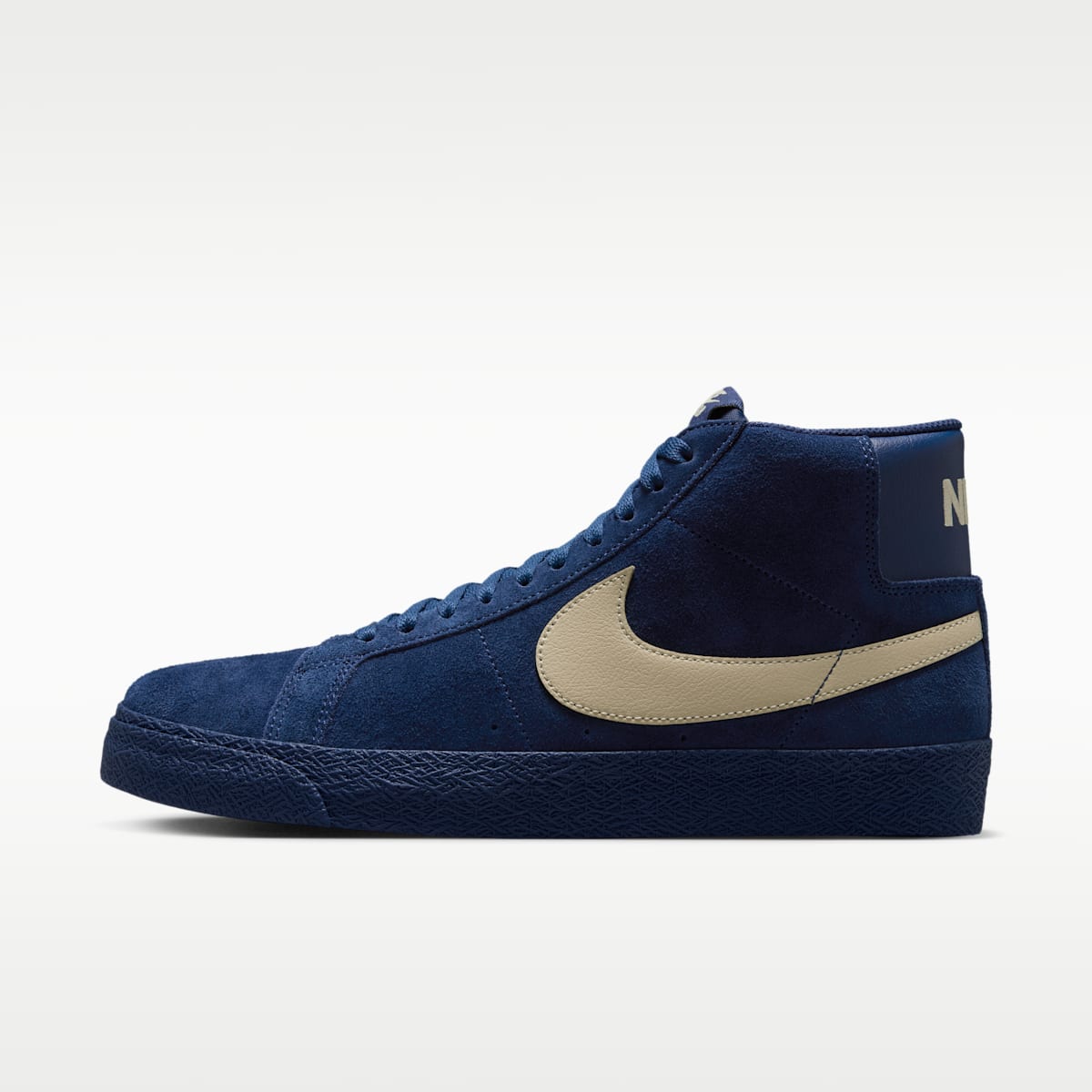 Women's Nike SB Zoom Blazer Mid Skate Shoes - Coastal Blue/Coastal Blue/Pale Yellow