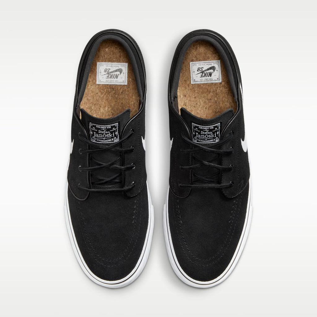 Nike SB Zoom Janoski OG+ Skate Shoes - Black/Black/White/White - Image 4