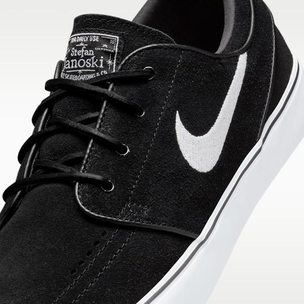 Nike SB Zoom Janoski OG+ Skate Shoes - Black/Black/White/White - Image 7