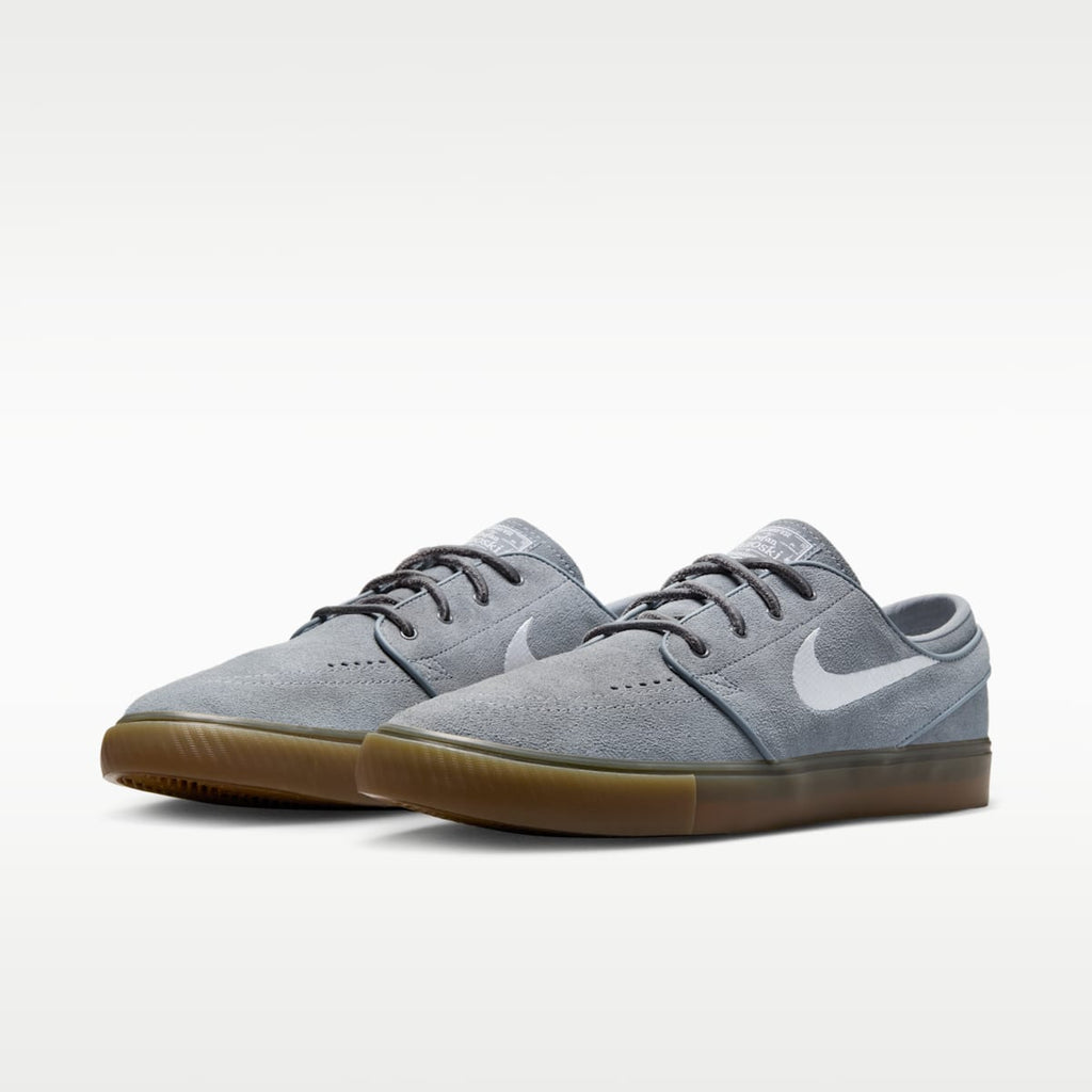 Nike SB Zoom Janoski OG+ Skate Shoes - Cool Grey/Cool Grey/Gum Light Brown/White - Image 5