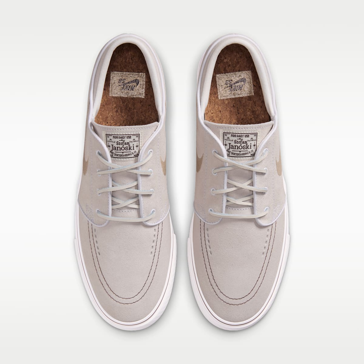 Nike SB Zoom Janoski OG+ Skate Shoes - White/Sail/Light Chocolate/Linen - Image 4